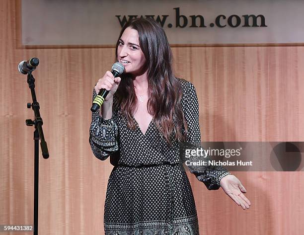 Sara Bareilles attends Cast of "Waitress" performs songs from the Original Broadway Cast Recording at Barnes & Noble, 86th & Lexington on August 23,...