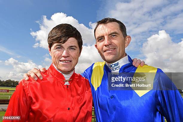 Craig Williams and Dwayne Dunn Media Call at Moonee Valley Racecourse on August 24, 2016 in Moonee Ponds, Australia.