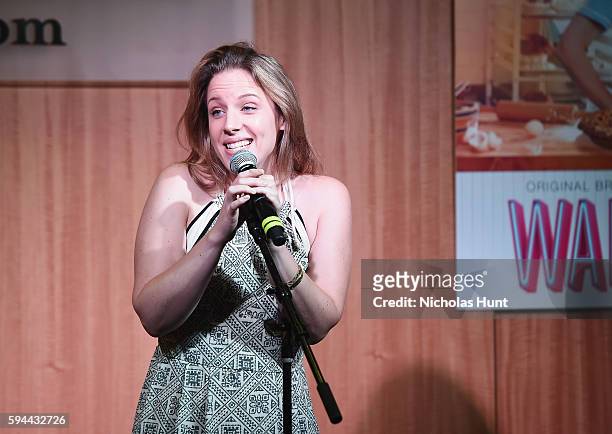 Jessie Mueller sings at Cast of "Waitress" performs songs from the Original Broadway Cast Recording at Barnes & Noble, 86th & Lexington on August 23,...