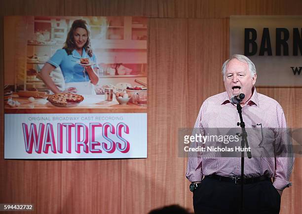 Dakin Matthews sings at Cast of "Waitress" performs songs from the Original Broadway Cast Recording at Barnes & Noble, 86th & Lexington on August 23,...