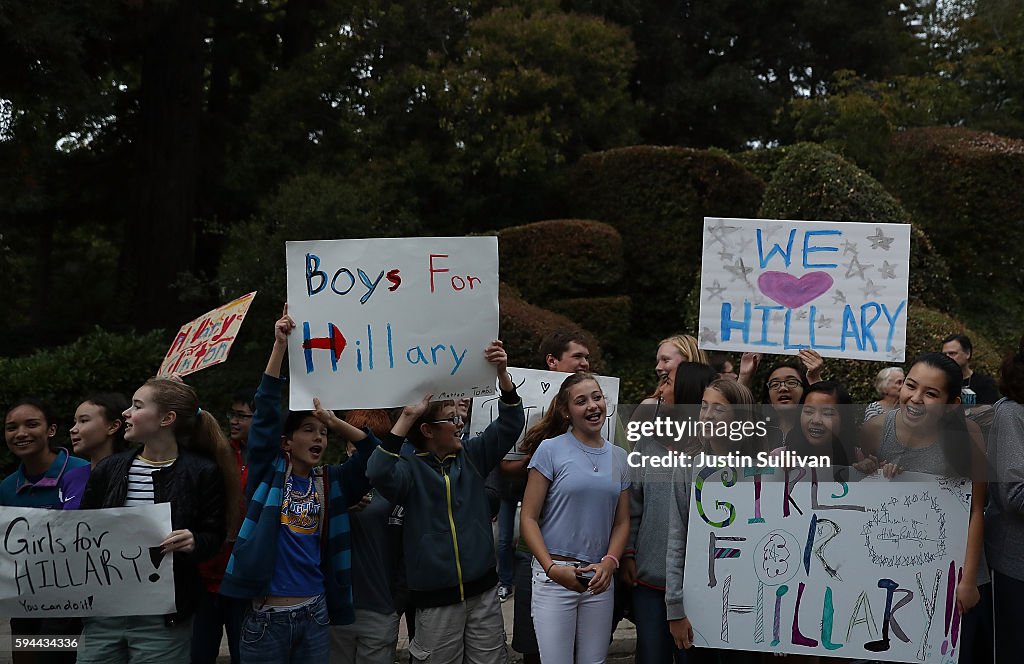 Hillary Clinton Campaigns Across California