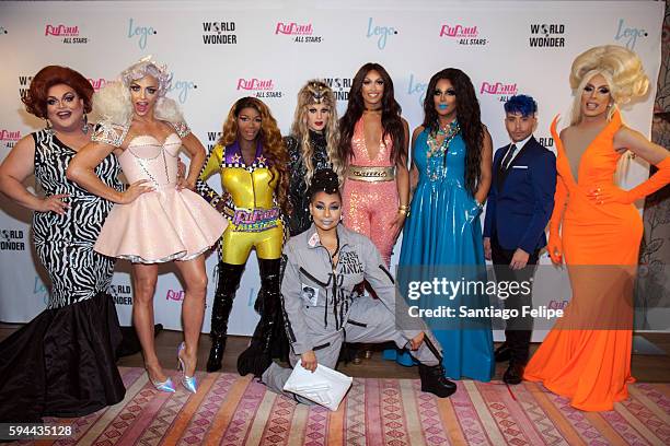 Ginger Minj, Alyssa Edwards, Coco Montrese, Katya Zamolodchikova, Raven Symone, Tatianna, Roxxxy Andrews, Phi Phi Ohara and Alaska Thunderfuck attend...