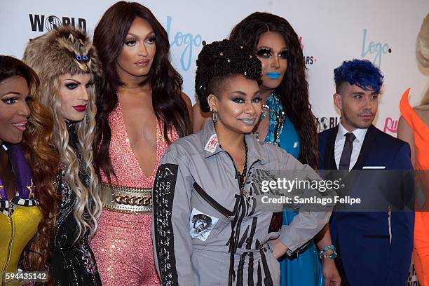 Coco Montrese, Katya Zamolodchikova, Tatianna, Raven Symone, Roxxxy Andrews, and Phi Phi Ohara attend RuPaul's Drag Race All Stars season two...