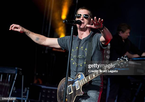 Rob Thomas performs at DTE Energy Music Theatre on August 23, 2016 in Clarkston, Michigan.