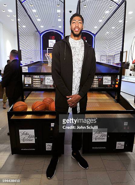 Anthony Davis attends Saks Fifth Avenue Beverly Hills launch of the exclusive Saks Fifth Avenue x Anthony Davis Collection at Saks Fifth Avenue...