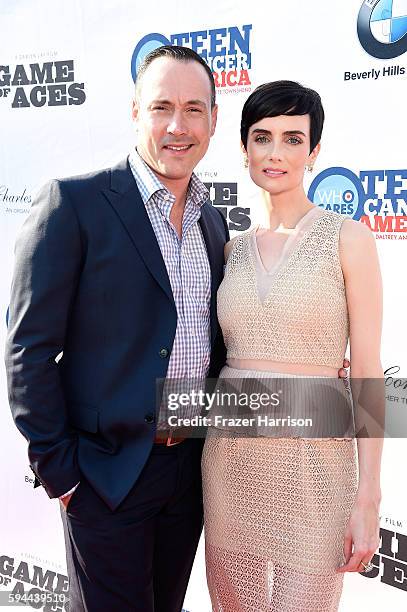Actor Chris Klein and actress Victoria Summer attend Tea With Victoria Summer at British Consulate General Residence To Benefit Teen Cancer America...