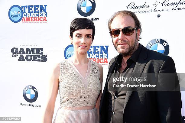 Actress Director Damien Lay and Victoria Summer attend Tea With Victoria Summer at British Consulate General Residence To Benefit Teen Cancer America...