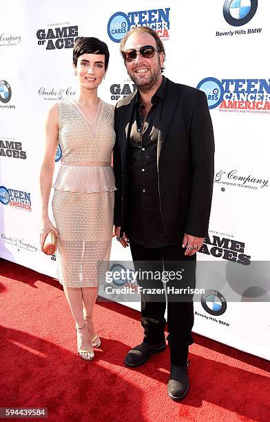 Actress Director Damien Lay and Victoria Summer attend Tea With Victoria Summer at British Consulate General Residence To Benefit Teen Cancer America...