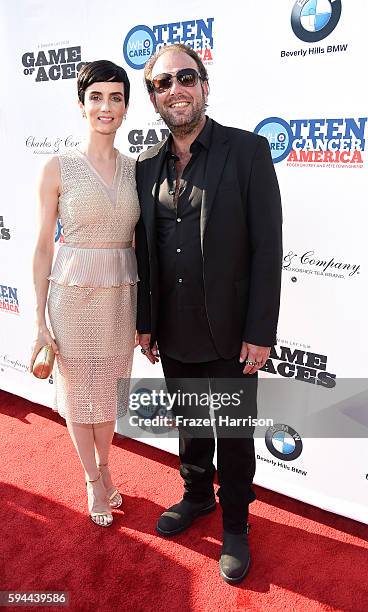 Actress Director Damien Lay and Victoria Summer attend Tea With Victoria Summer at British Consulate General Residence To Benefit Teen Cancer America...
