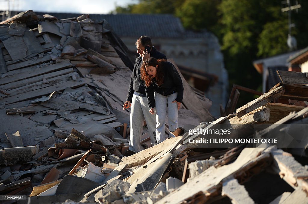 TOPSHOT-ITALY-QUAKE