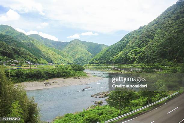 shimanto river through my window - kochi stock pictures, royalty-free photos & images