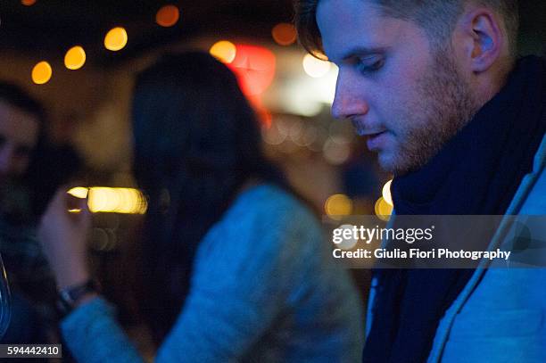 portrait of young man - london nightlife stock pictures, royalty-free photos & images
