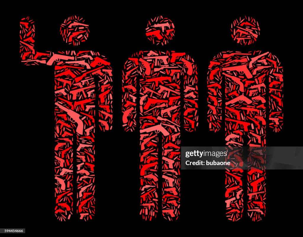 Small Group Gun Icon Pattern Background