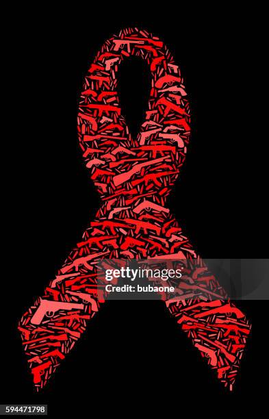 ribbon gun icon pattern background - neurodiversity icon stock illustrations