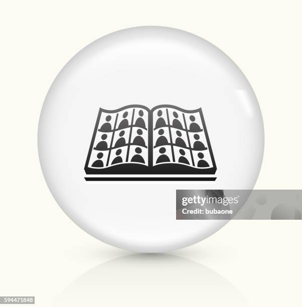 graduation icon on white round vector button - yearbook stock illustrations