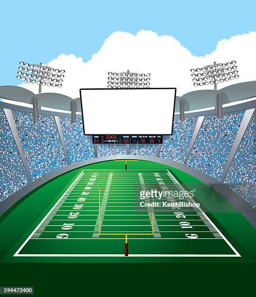 bildbanksillustrationer, clip art samt tecknat material och ikoner med american football stadium jumbotron background - american football on screen