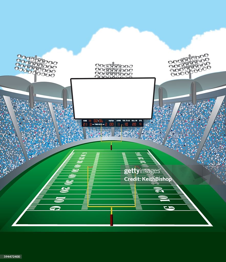 American Football Stadium Jumbotron Background High-Res Vector Graphic -  Getty Images