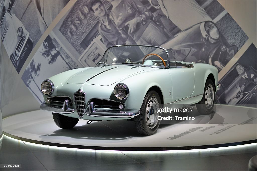 Alfa Romeo Giulietta Spider in the car showroom