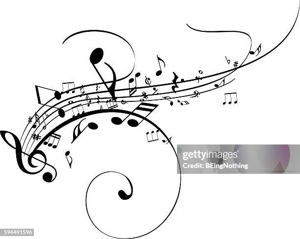 musical notes - musical note stock illustrations