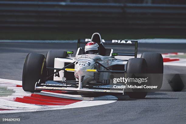 Jos Verstappen of the Netherlands drives the PIAA Tyrrell Tyrrell 025 Ford V8 during the during the Formula One Italian Grand Prix on 7 September...