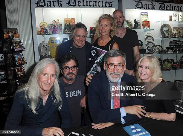 Mick Garris, Steve Johnson, John Landis, Cynthia Garris, William Malone, Axelle Carolyn and Chad Crawford Kinkle at the "Monsters In The Movies" book...