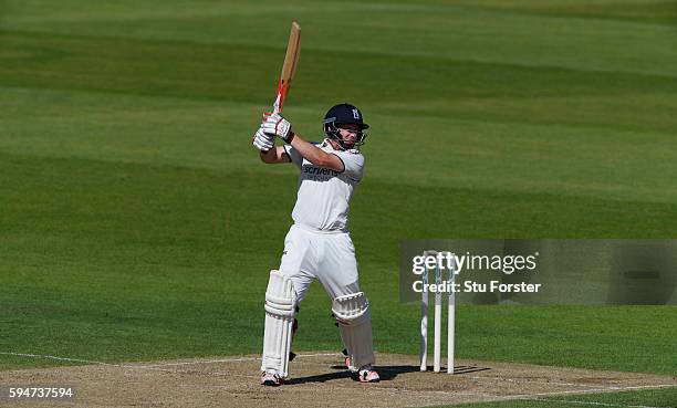 Warwickshire batsman Ian Westwood picks up some runs during his half century during day two of the Specsavers County Championship Division One match...