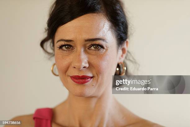 Actress Diana Lazaro attends a portrait session after the 'El secuestro' play press conference at Figaro theatre on August 24, 2016 in Madrid, Spain.