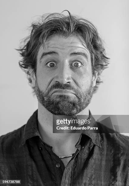 Actor Leandro Rivera attends a portrait session after the 'El secuestro' play press conference at Figaro theatre on August 24, 2016 in Madrid, Spain.