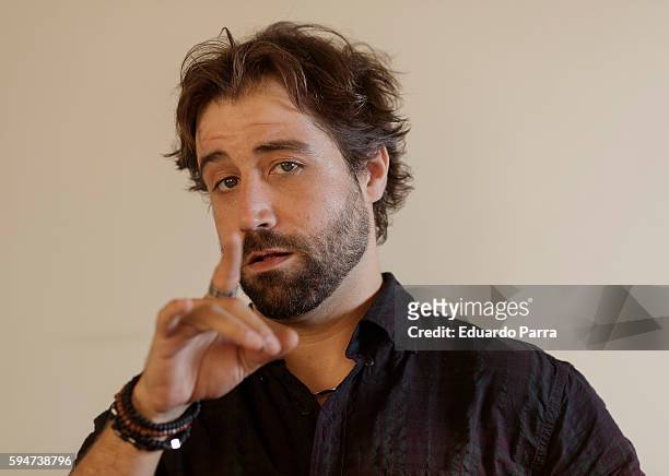 Actor Leandro Rivera attends a portrait session after the 'El secuestro' play press conference at Figaro theatre on August 24, 2016 in Madrid, Spain.