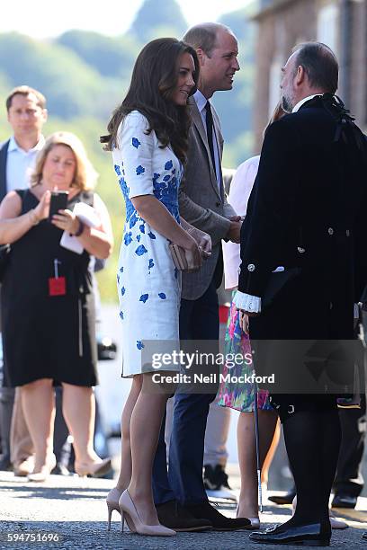 Catherine, Duchess of Cambridge and Prince William, Duke of Cambridge visit Bute Mills on August 24, 2016 in Luton, England.