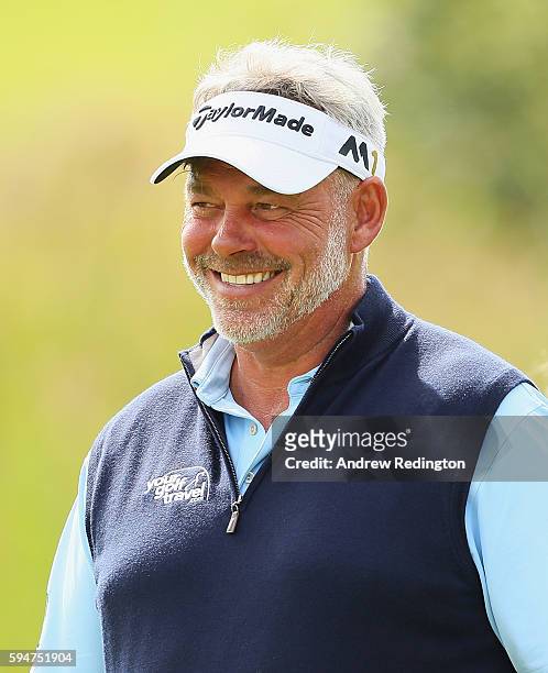 Darren Clarke of Northern Ireland and the European Ryder Cup Captain for 2016 in action during the Pro Am prior to the start of Made In Denmark at...
