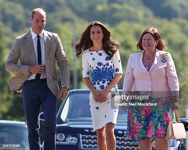 Catherine, Duchess of Cambridge and Prince William, Duke of Cambridge visit Bute Mills on August 24, 2016 in Luton, England.