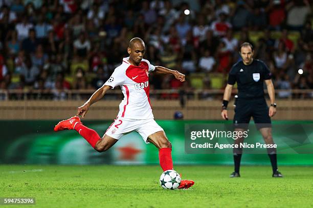 Fabinho of Monaco during the UEFA Champions League game between As Monaco and Villarreal at Stade Louis II on August 23, 2016 in Monaco, Monaco.