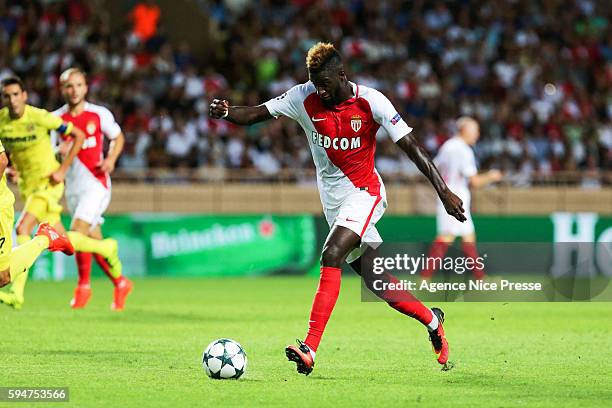 Tiemoue Bakayoko of Monaco during the UEFA Champions League game between As Monaco and Villarreal at Stade Louis II on August 23, 2016 in Monaco,...