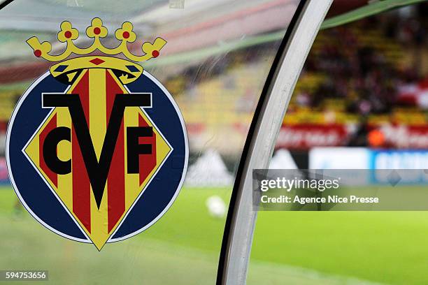 Illustration picture of Villarreal logo during the UEFA Champions League game between As Monaco and Villarreal at Stade Louis II on August 23, 2016...