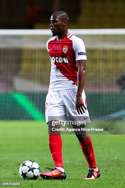 Djibril Sidibe of Monaco during the UEFA Champions League game between As Monaco and Villarreal at Stade Louis II on August 23, 2016 in Monaco,...