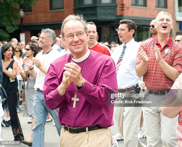 Episcopal Bishop the Rt. Reverend V. Gene Robinson of the Diocese of New Hampshire, participates in the Gay Pride Parade in Boston. Robinson is the...