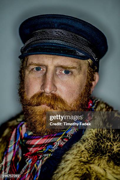 Competitors in the 4th annual beard and mustache competition, held at Irving Plaza in New York. Photograph: Timothy Fadek