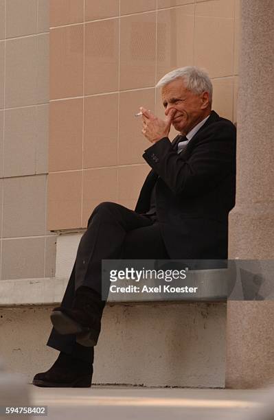 Actor Robert Blake star of the TV show "Baretta," waits for the verdict during jury deliberations at his civil trial for the wrongful death of his...