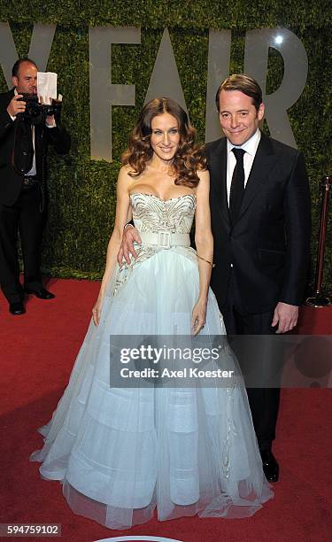 Sarah Jessica Parker and Matthew Broderick arrive to the Vanity Fair Oscar® Party in the Sunset Tower Hotel in West Hollywood Sunday evening.