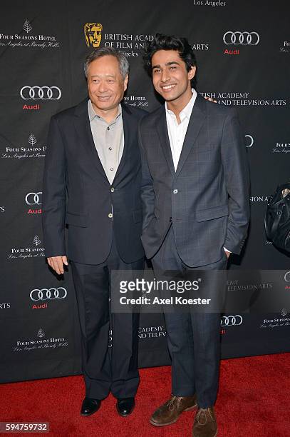 Ang Lee and Suraj Sharma arrive at the British Academy of Film and Television Arts Los Angeles Annual Awards Season Tea Party held at The Four...
