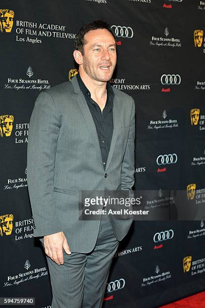 Jason Isaacs arrives at the British Academy of Film and Television Arts Los Angeles Annual Awards Season Tea Party held at The Four Seasons Hotel in...