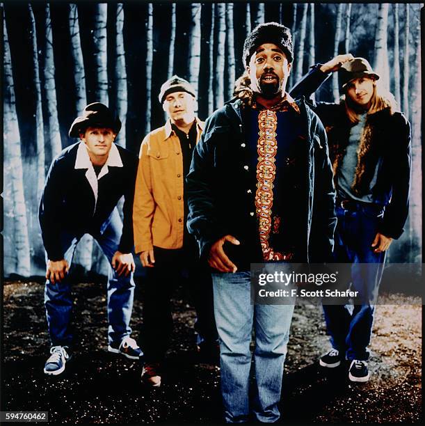 Hootie & the Blowfish are photographed for React Magazine on October 11, 1998.