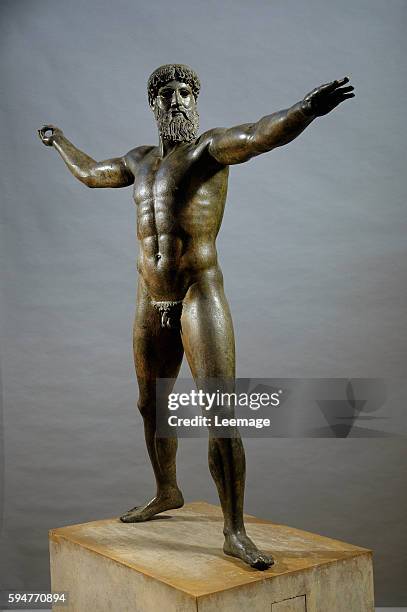 Poseidon - Bronze sculpture, by Kalamis , , 5th cent. BC, found in the sea of Cape Artemision - National Archaeological Museum, Athens, Greece