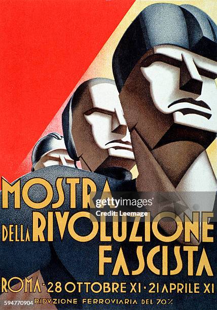 Fascist propaganda poster for the Exhibition of the Fascist Revolution "Mostra della Rivoluzione Fascista", 1933 - Private collection