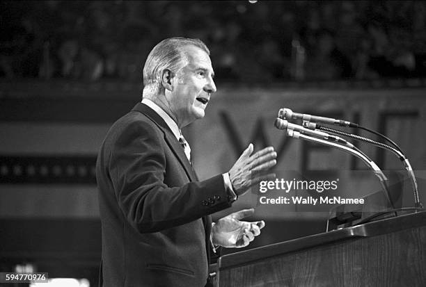 Vice President Spiro T. Agnew speaks in Tennessee during the 1972 congressional campaign. September 1972.