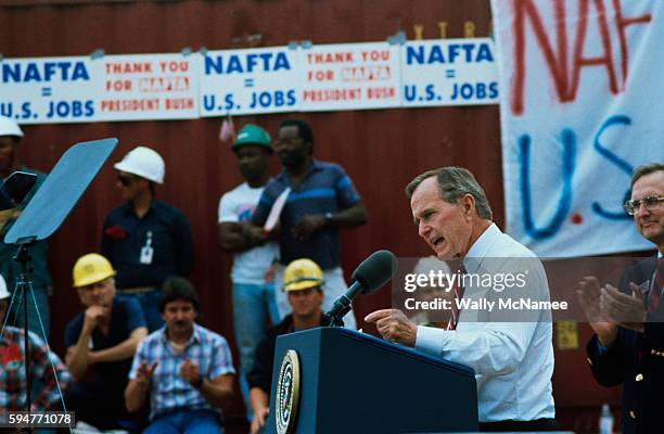 President Bush Speaking at NAFTA Rally