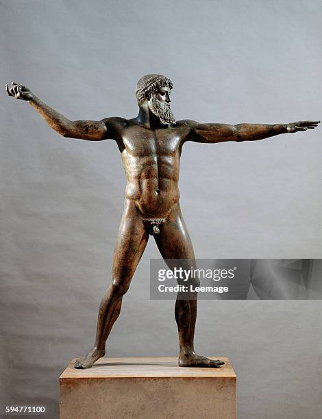 Statue of Zeus or Poseidon - Bronze sculpture from Cape Artemision, by Kalamis , 460 BC - National Archeological Museum, Athens