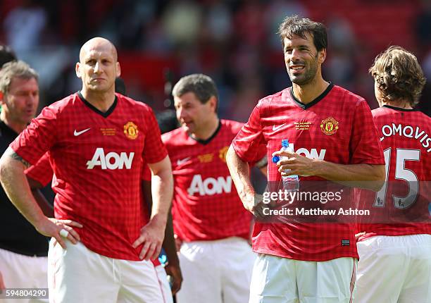 Jaap Stam and Ruud Van Nistelroy of Manchester United Legends