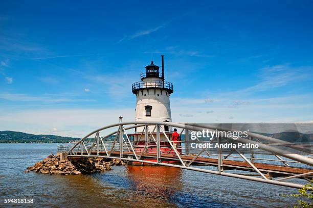 sleepy hollow lighthouse - tarrytown foto e immagini stock